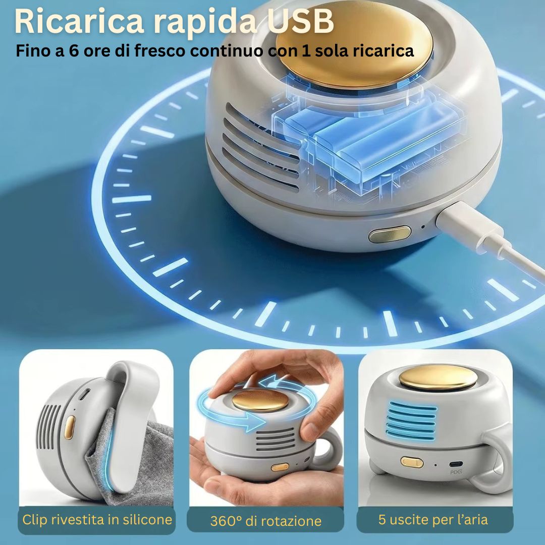 Wing1.0 – Il Mini Ventilatore Senza Pale Portatile e Ricaricabile